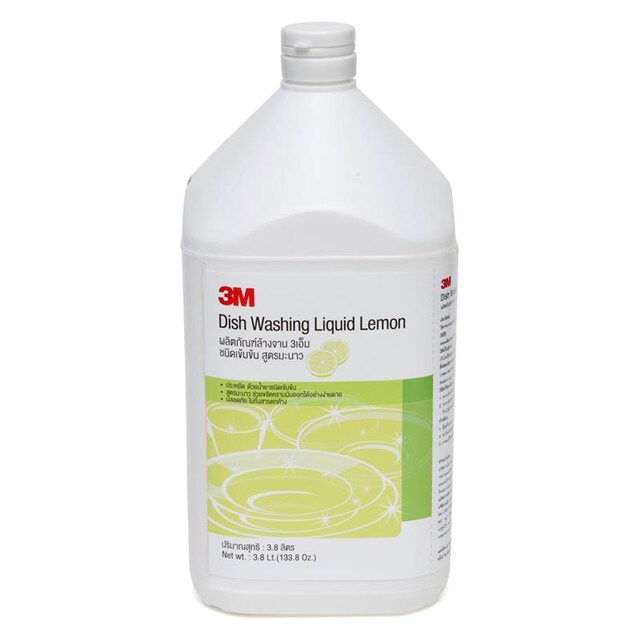 3M Dishwashing Liquid Lemon 3.8L. 3เอ็ม ผลิตภัณฑ์ล้างจานชนิดเข้มข้น สูตรมะนาว 3.8ลิตร 1
