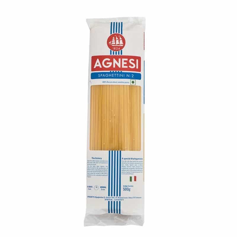 Agnesi Spaghetti No.2 500g. แอคเนซี เส้นสปาเก็ตตี้เบอร์2 500กรัม 1