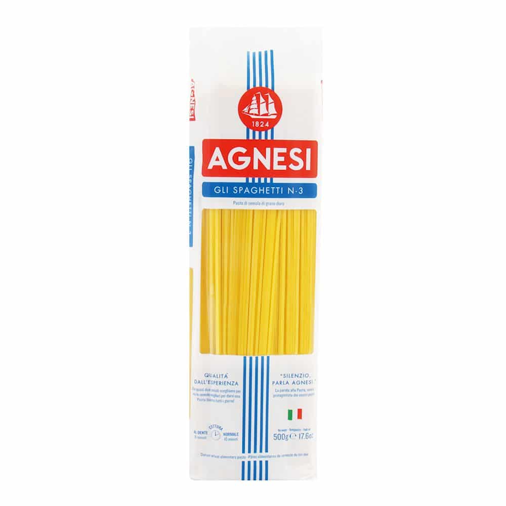 Agnesi Spaghetti No.3 500g. แอคเนซี เส้นสปาเกตตี้เบอร์3 500กรัม 1