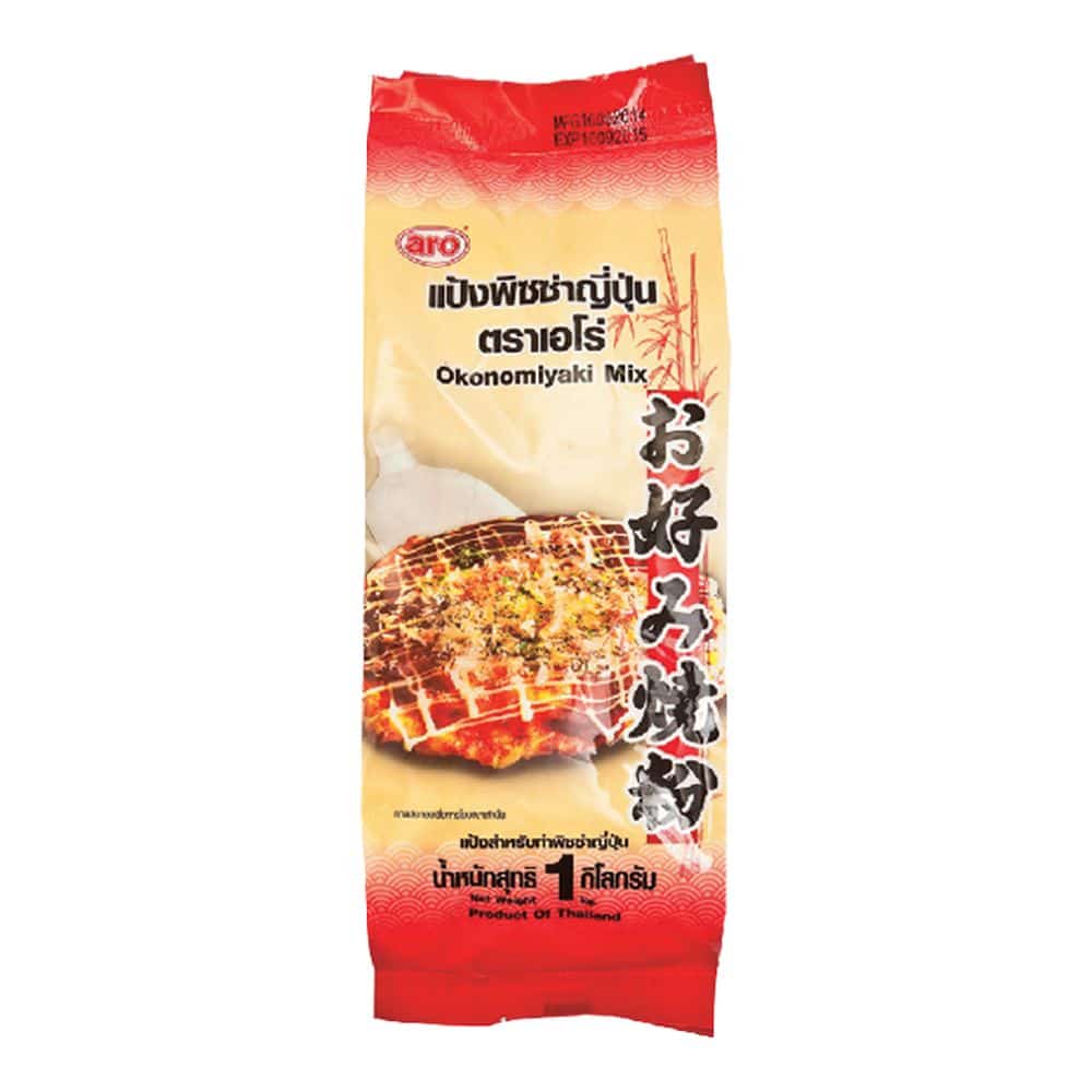 Aro Okonomiyaki Mix 1000g. เอโร่ แป้งพิซซ่าญี่ปุ่น 1000กรัม 1