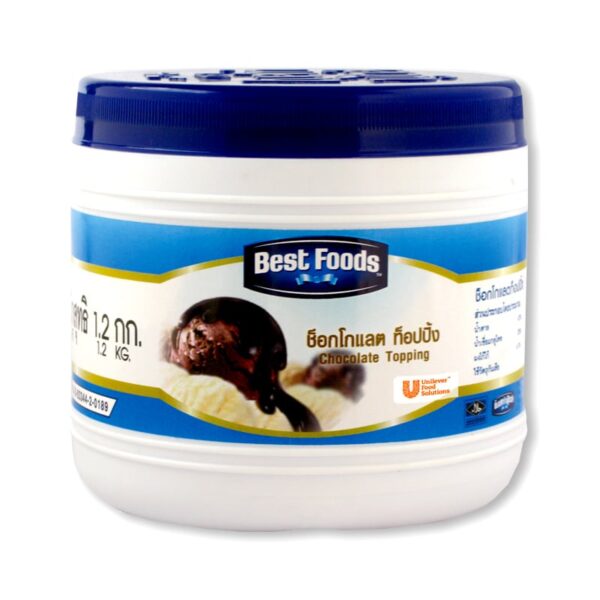 Best Foods Chocolate Toppings(J) 1.2kg. เบสท์ฟู้ดส์ ช็อกโกแลตท็อปปิ้ง 1.2กก.