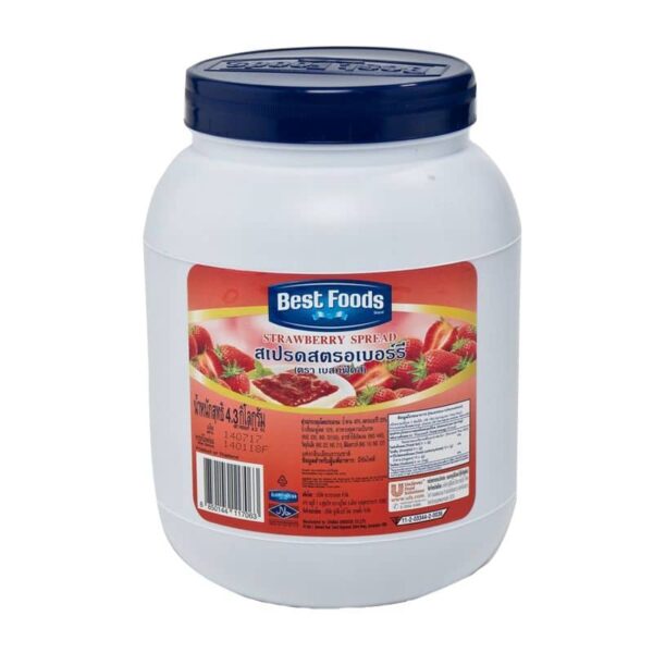 Best Foods Strawberry Spread(J) 4.3kg. เบสท์ฟู้ดส์ สเปรดสตรอเบอร์รี่ 4.3กก.