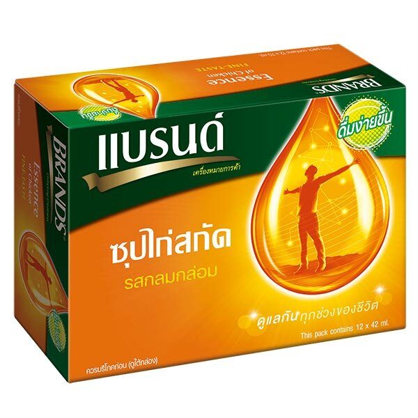 Brand's Essence Of Chicken Fine Taste 42ml.×Pack12 แบรนด์ ซุปไก่สกัดรสกลมกล่อม 42มล.×แพ็ค12