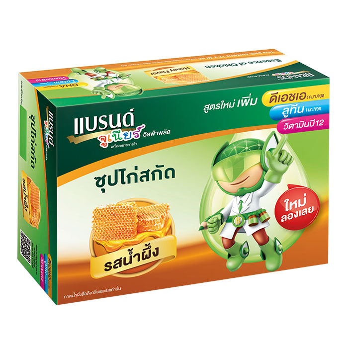 Brands Junior Essence Of Chicken Honey Flavor 42ml.×Pack12 แบรนด์ จูเนียร์ซุปไก่สกัดรสน้ำผึ้ง 42มล.×แพ็ค12 1