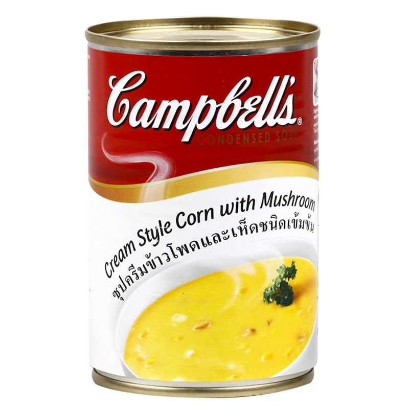 Campbells Cream with Mushroom Soup 305g. แคมเบลล์ ซุปข้าวโพดเห็ด 305กรัม 1