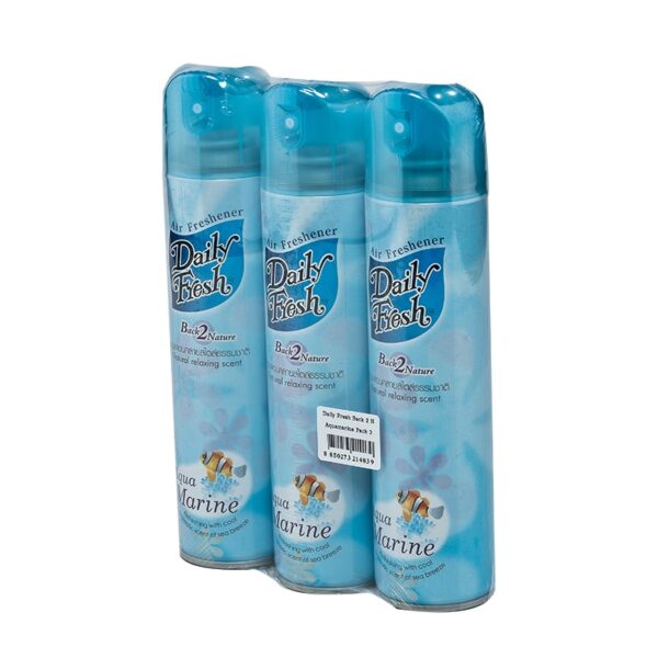 Dairy Fresh Air Freshener Spray Aquamarine 250ml.×Pack3 เดลี่เฟรช สเปรย์ปรับอากาศ กลิ่นอความารีน 250มล.×แพ็ค3