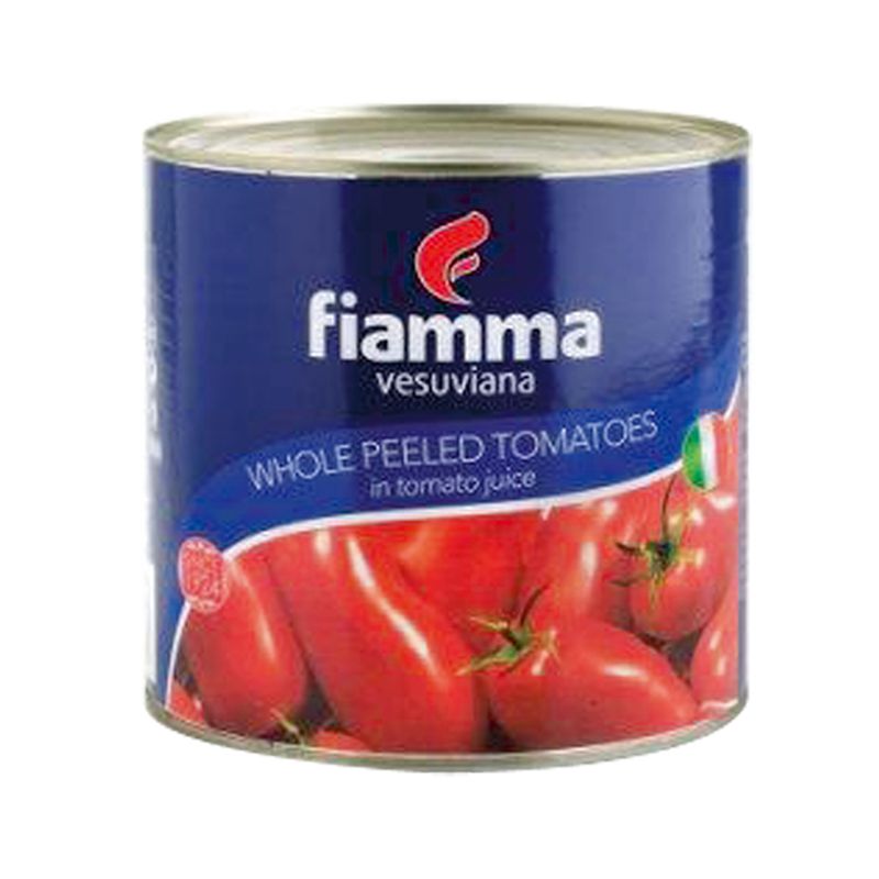 Fiamma Vesuviana Whole Peeled Tomatoes 5.5kg. ไฟมมา วีสุเวียนา มะเขือเทศปอกเปลือกในน้ำมะเขือเทศ 5.5กก. 1
