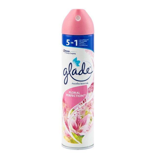 Glade Air Freshener Spray Floral Prefection 320ml.×Pack3 เกลด สเปรย์ปรับอากาศกลิ่นฟลอรัลเพอร์เฟ็คชั่น 320มล.×แพ็ค3 1
