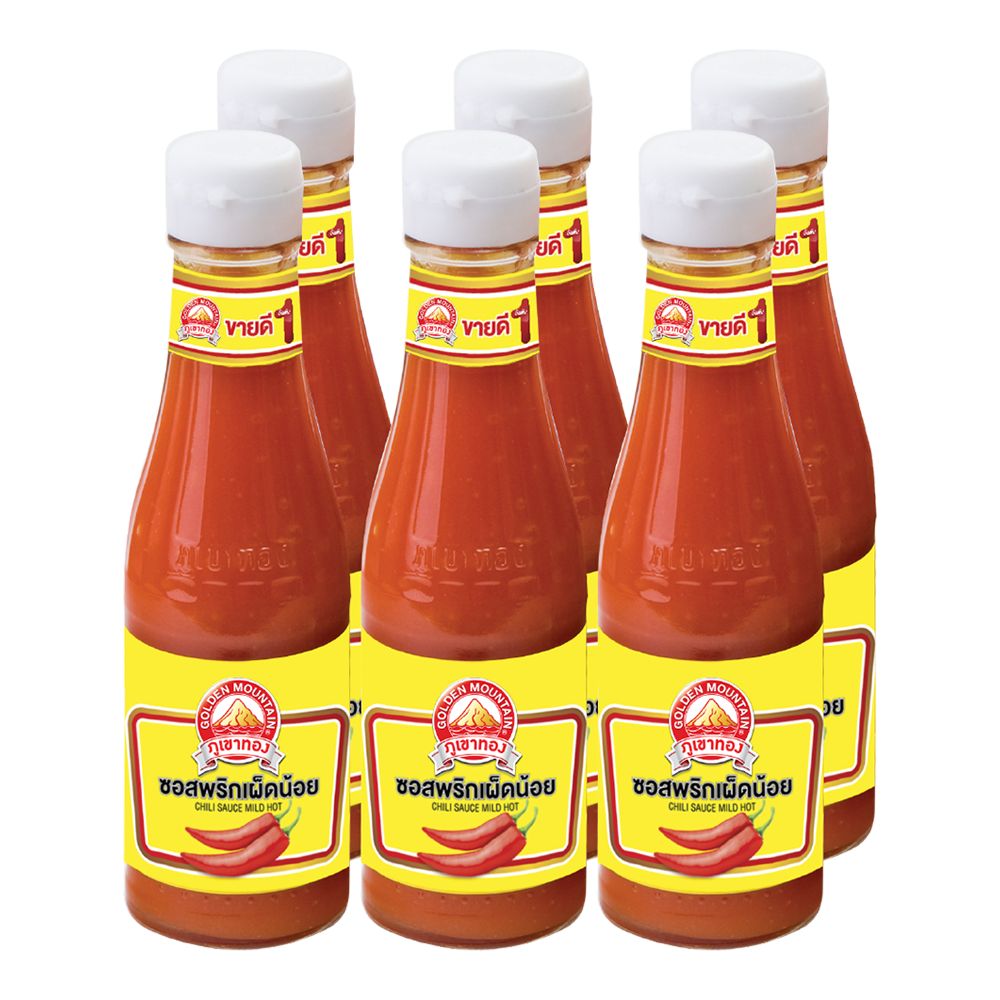 Golden Mountain Mild Hot Spicy Chilli Sauce 230g.×Pack6 ภูเขาทอง ซอสพริกเผ็ดน้อย 230กรัม×แพ็ค6 1