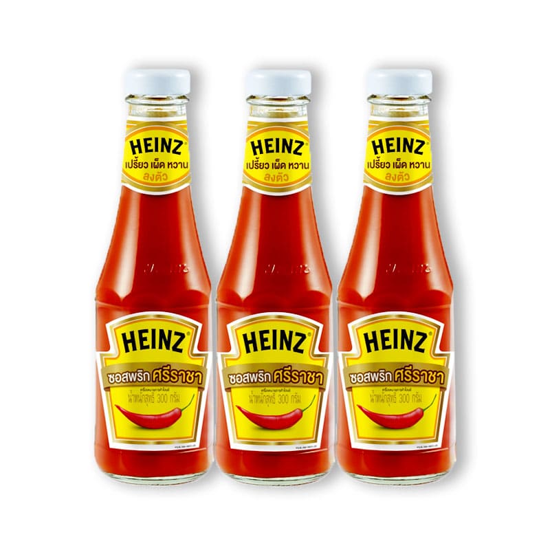 Heinz Sriracha Chilli SauceJ 300g.×3 ไฮนซ์ ซอสพริกศรีราชา 300กรัมx3ขวด 1