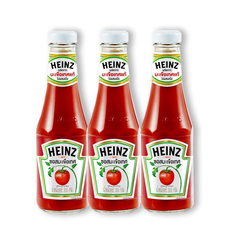 Heinz Tomato SauceJ 300g.×3 ไฮนซ์ ซอสมะเขือเทศ 300กรัมx3ขวด 1