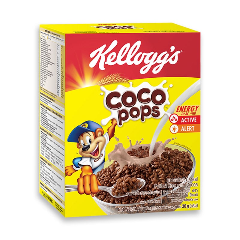 Kelloggs Cereal Coco PopJ 30g.×12 เคลล็อกส์ ซีเรียล โกโก้ป็อป 30กรัม×12 1