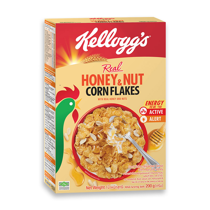 Kelloggs Cereal HoneyNut Corn Flake 200g. เคลล็อกส์ คอร์นเฟลกส์ ฮันนี่แอนด์นัท 200กรัม 1