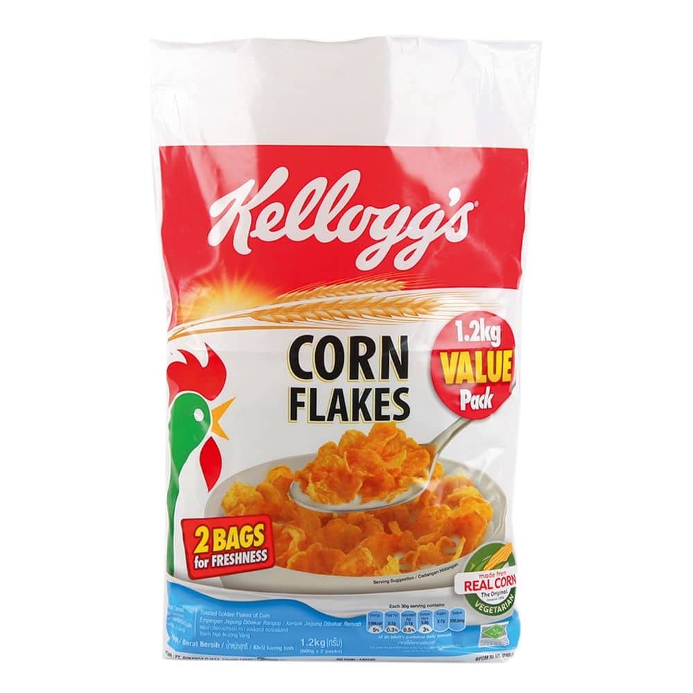 Kelloggs Corn FlakesJ 1200g. เคลล็อกส์ คอร์นเฟล็กส์ 1200กรัม 1