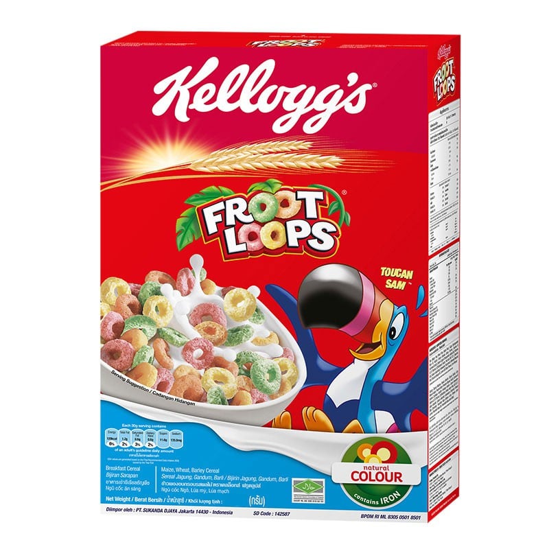 Kelloggs Froot Loop Breakfast 160g. เคลล็อกส์ อาหารเช้าฟรุ๊ตลูป 160กรัม. 1