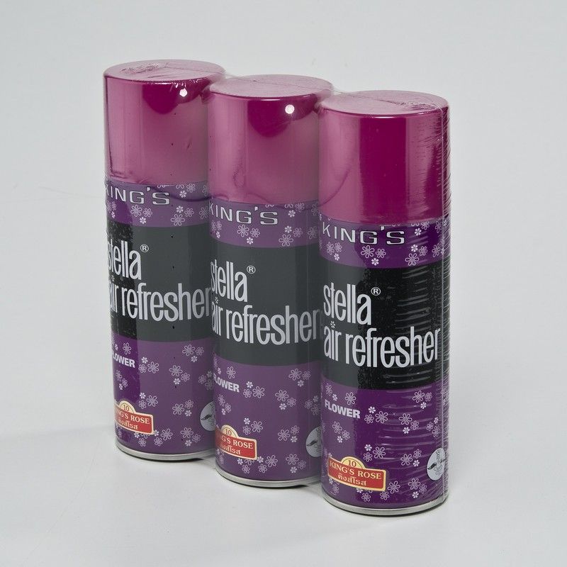 Kings Stella Air Freshener Rose 350ml.×Pack3 คิงส์สเตลล่า สเปรย์ปรับอากาศกลิ่นกุหลาบ 350มล.×แพ็ค3 1