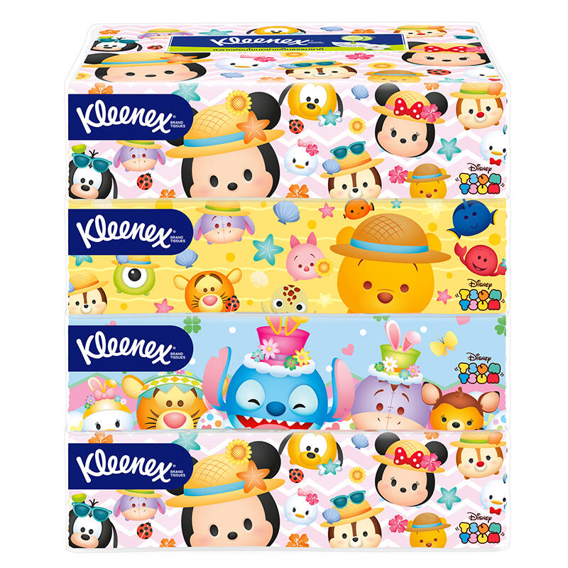 Kleenex Mickey Facial Soft 115sheets×Pack4 1