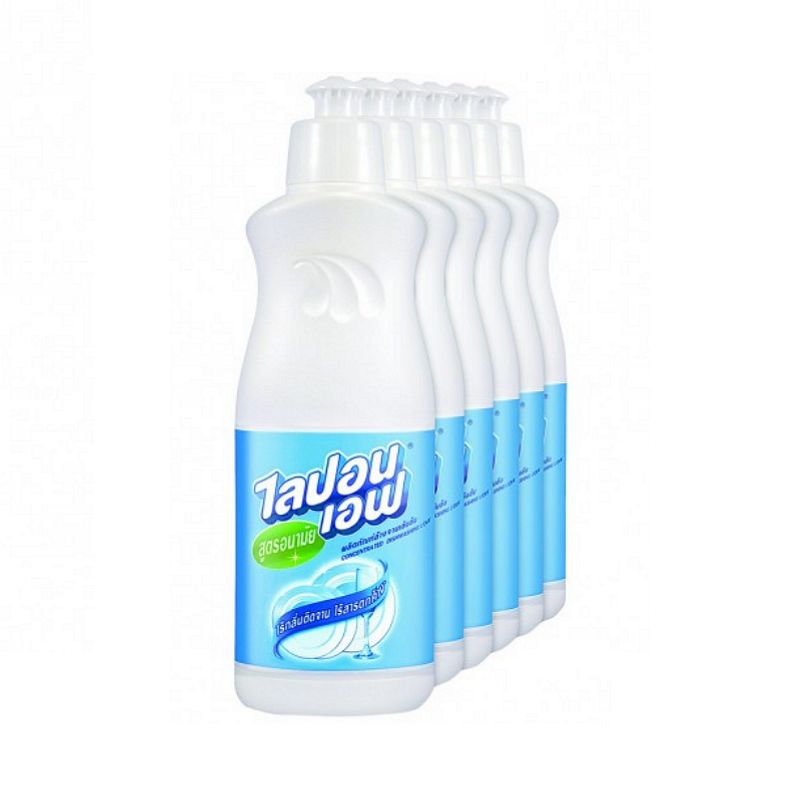 Lipon F Dishwashing Liquid Hygiene 500ml.×Pack6 ไลปอน เอฟ น้ำยาล้างจาน สูตรอนามัย 500มล.×แพ็ค6 1