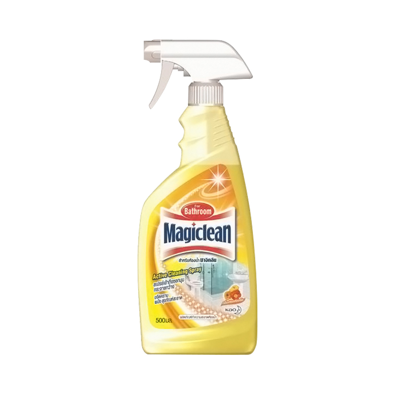 Magiclean Bathroom Cleaner Spray Yellow 500ml. มาจิคลีน น้ำยาล้างห้องน้ำแบบสเปรย์ สีเหลือง 500มล. 1