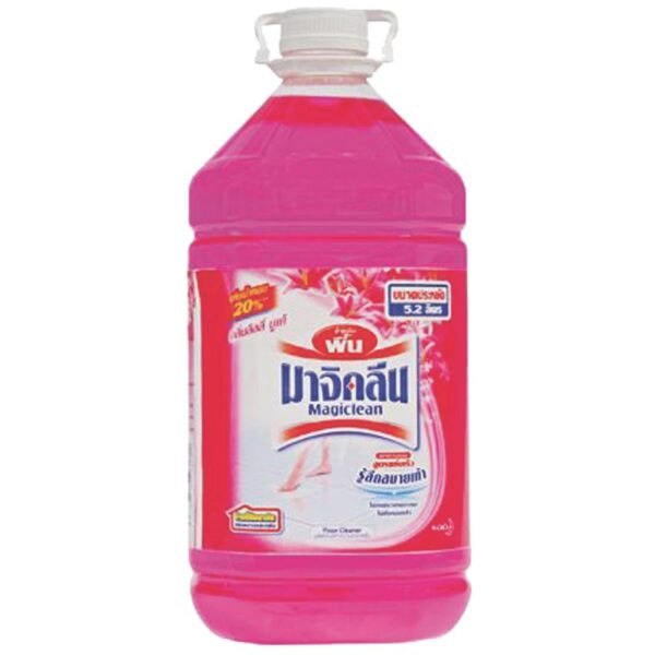 Magiclean Floor Cleaner Liquid Lilly Bouquet Pink 5200ml. มาจิคลีน น้ำยาทำความสะอาดพื้น กลิ่นลิ่ลลี่บูเก้ สีชมพู 5200มล.