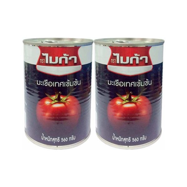 Mica Tomato Paste(J) 560g.×2 ไมก้า ซอสมะเขือเทศเข้มข้น 560กรัม×2ประป๋อง