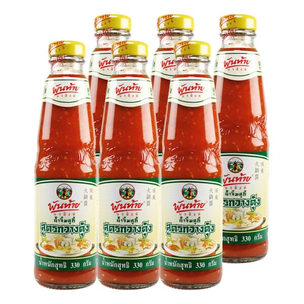 Pantainorasingh Sukiyaki Sauce 330g.×Pack6 พันท้ายนรสิงห์ น้ำจิ้มสุกี้ สูตรกวางตุ้ง 330กรัม×แพ็ค6