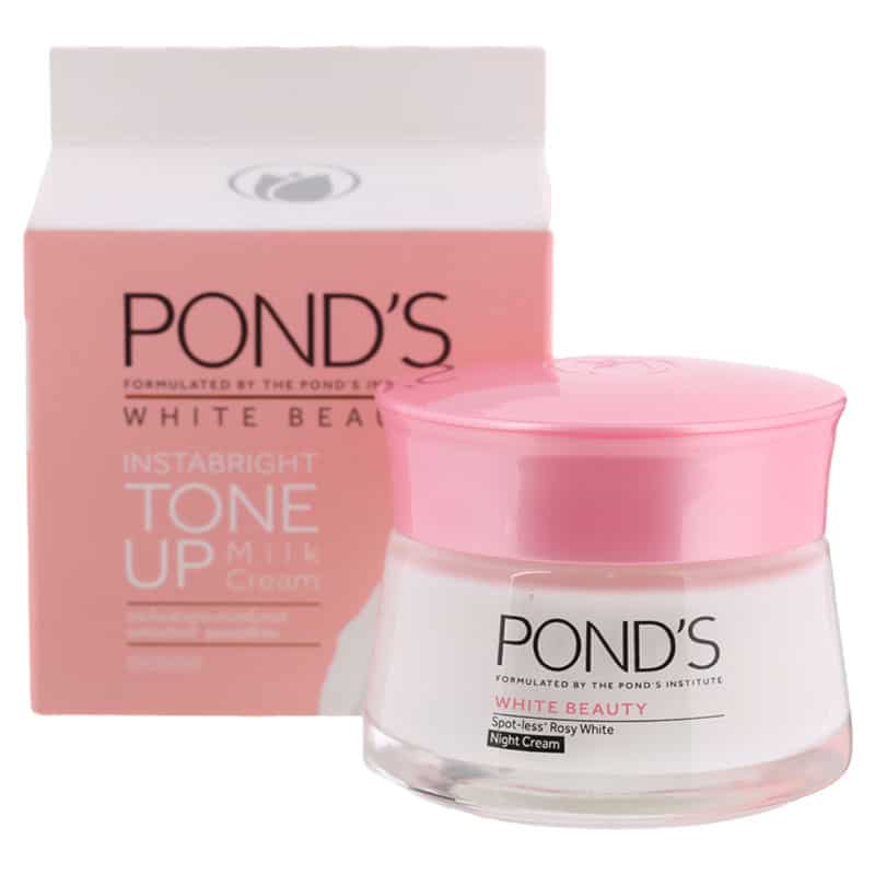 Ponds White Beauty Tone Up Milk Cream 50g. พอนด์ส ไวท์บิวตี้โทนอัพครีม 50 กรัม 1