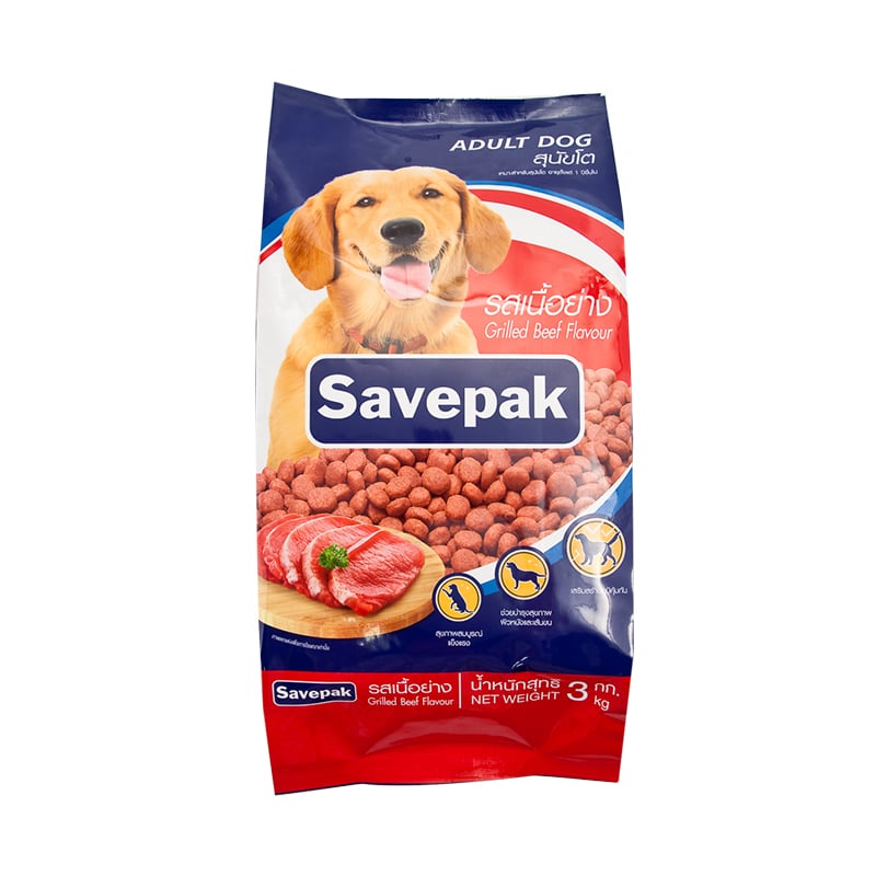 SAVEPAK DRY DOG FOOD BEEF 3kg. 1