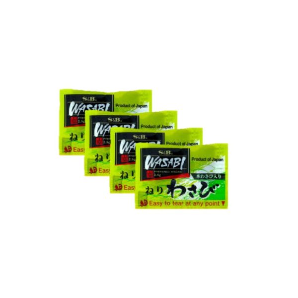 S&B Wasabi Sachet 2.5g.×Pack50  เอสแอนด์บี ซอสวาซาบิ แบบซอง 2.5กรัมxแพ็ค50ซอง