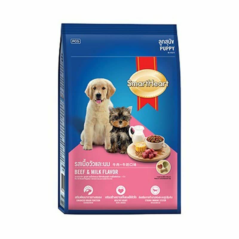 SmartHeart Puppy Dog Food Beef Milk 8 kg 1