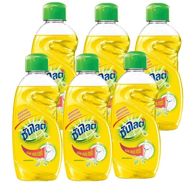 Sunlight Dishwashing Liquid Lemon Turbo 150ml.×Pack6 ซันไลต์ น้ำยาล้างจาน เลมอนเทอร์โบ 150มล.×แพ็ค6