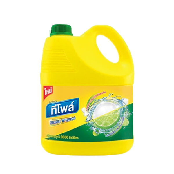 Teepol Lemon Power Dishwashing Liquid 3.6L. ทีโพล์ เลมอน พาวเวอร์ น้ำยาล้างจาน 3.6ลิตร