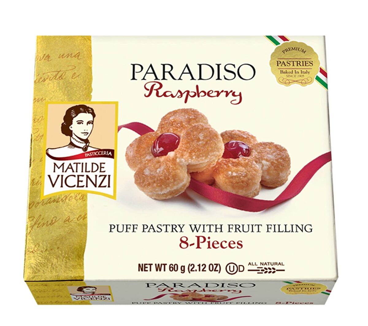 Vicenzi Ciambelline Paradiso Raspberry Puff 60g มาทิลเด วิเชนซี พัฟฟ์ราสเบอร์รี่ 60กรัม 1