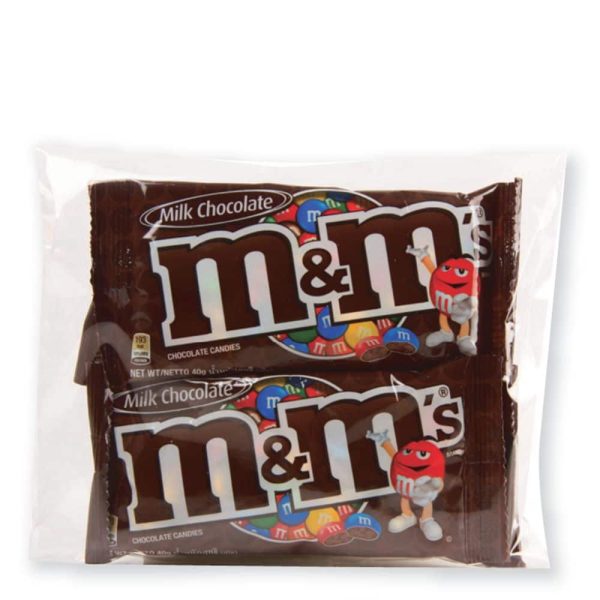 M&M's Milk Chocolate Candy 40g.×4pcs. เอ็ม&เอ็ม ช็อกโกแลตนม 40กรัม×4ซอง